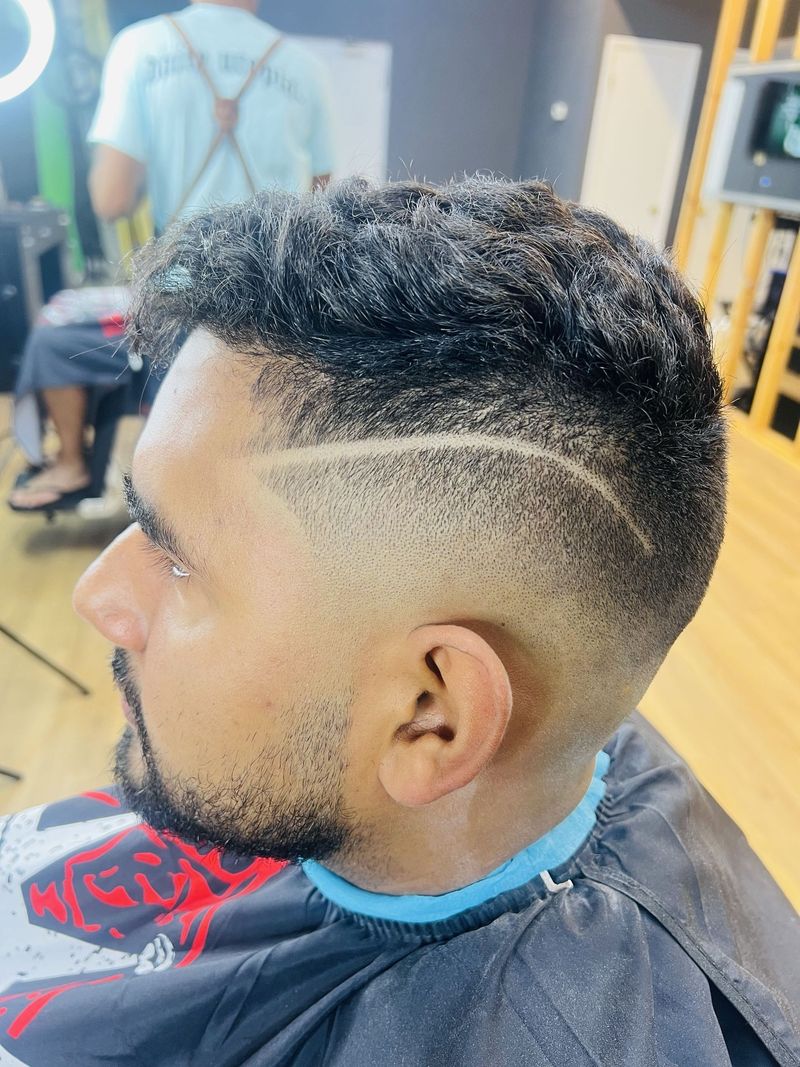 Hard part fade with a sharp line up