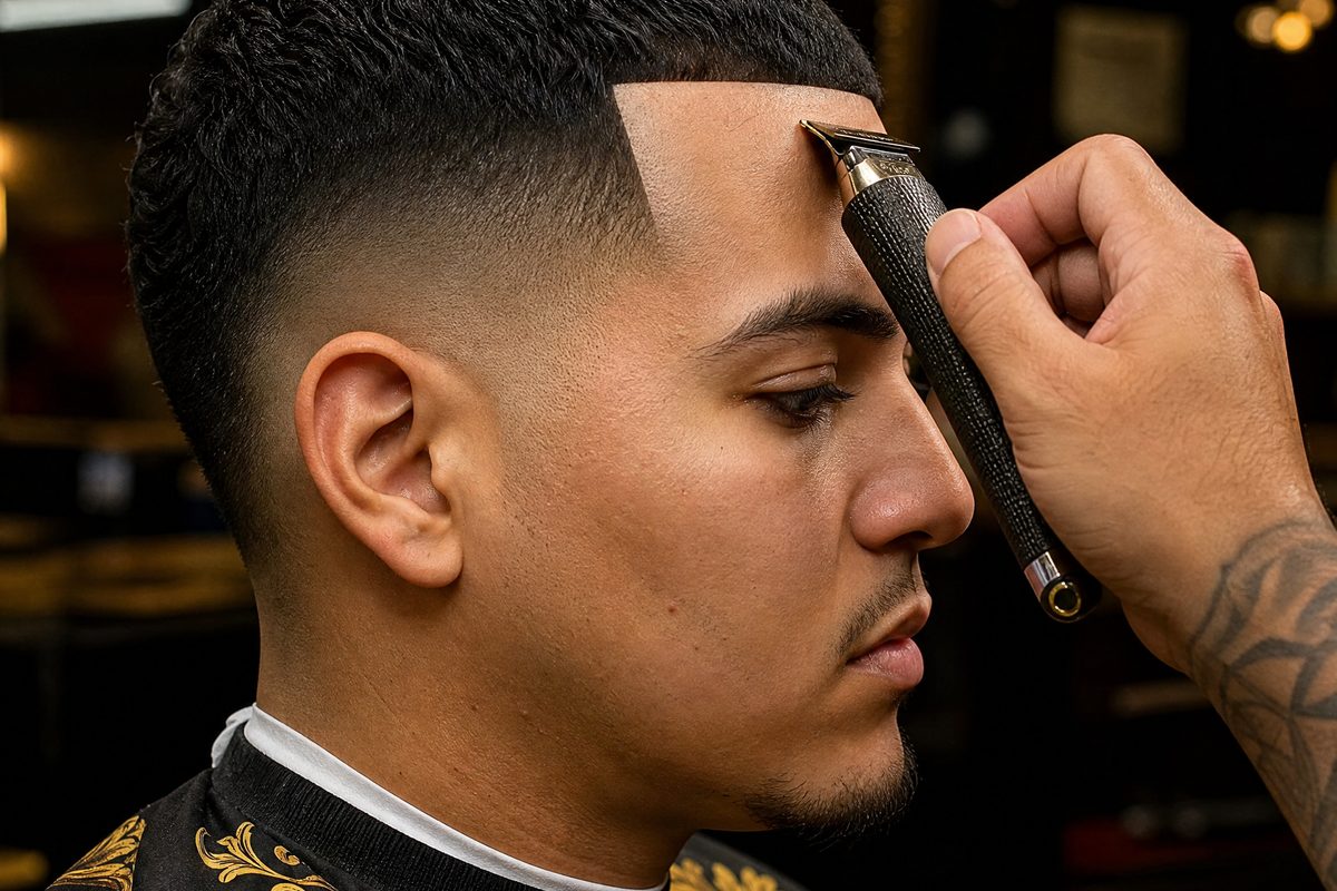 Fresh cut finished with a sharp line up at AJ23 Barbershop